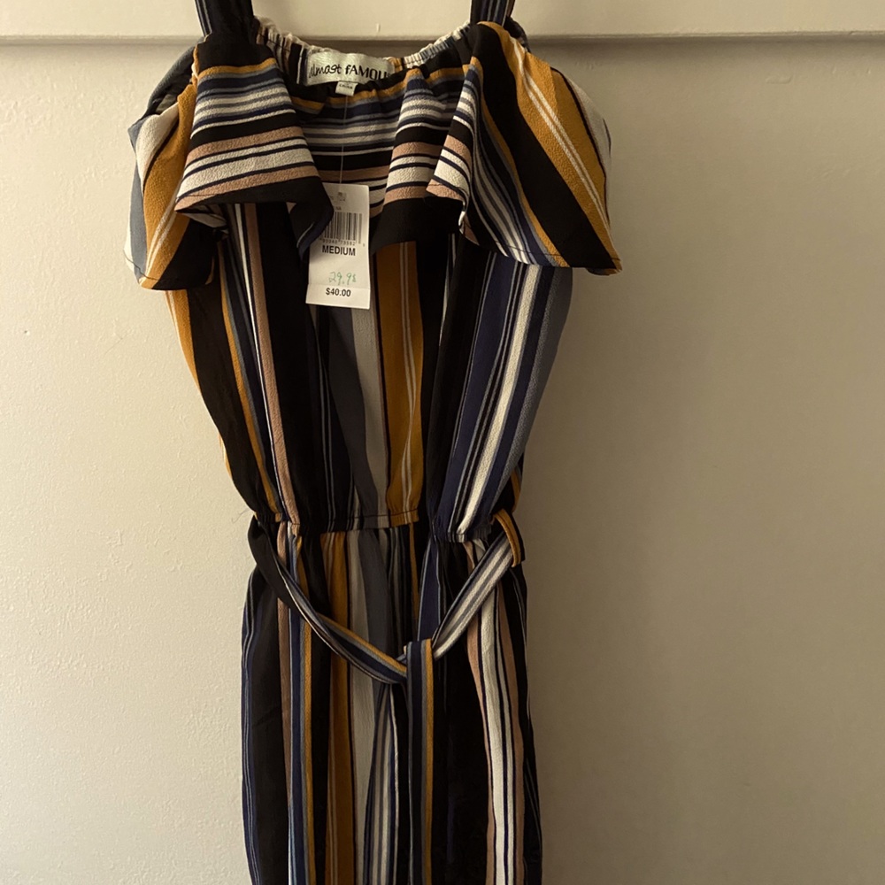 Almost Famous Striped Romper